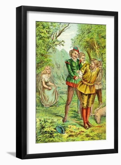 Robin Hood: Argument, Fight, Capture-null-Framed Art Print