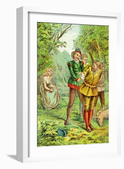 Robin Hood: Argument, Fight, Capture-null-Framed Art Print