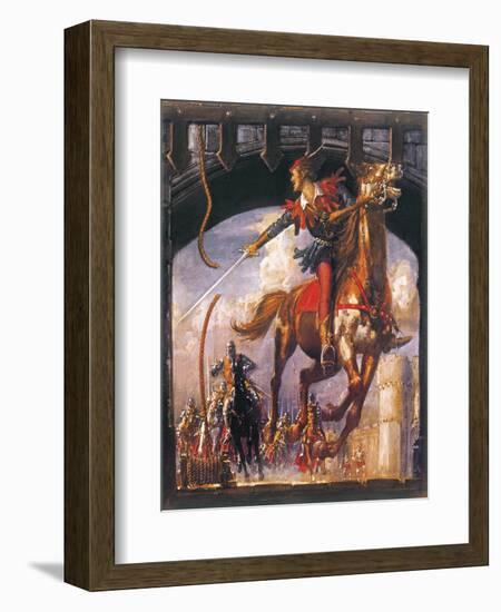 Robin Hood Being Chased by Norman Soldiers-John Millar Watt-Framed Giclee Print