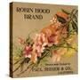 Robin Hood Brand - California - Citrus Crate Label-Lantern Press-Stretched Canvas