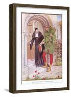 Robin Hood Coming to Kirkley Hall, C.1920-Walter Crane-Framed Giclee Print