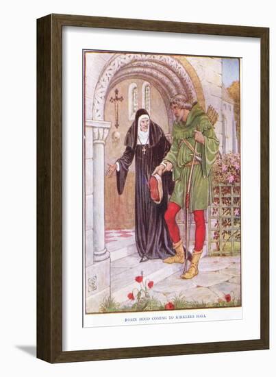 Robin Hood Coming to Kirkley Hall, C.1920-Walter Crane-Framed Giclee Print