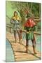 Robin Hood: Encounter with a Giant-null-Mounted Art Print