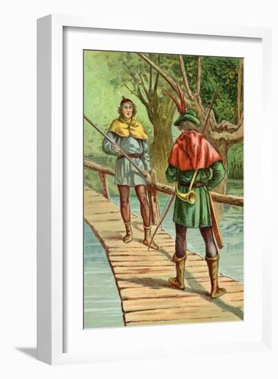 Robin Hood: Encounter with a Giant-null-Framed Art Print