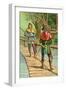 Robin Hood: Encounter with a Giant-null-Framed Art Print