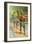 Robin Hood: Encounter with a Giant-null-Framed Art Print