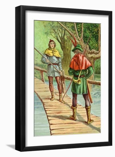 Robin Hood: Encounter with a Giant-null-Framed Art Print