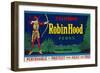 Robin Hood Fern Label - Washington State-Lantern Press-Framed Art Print