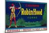 Robin Hood Fern Label - Washington State-Lantern Press-Mounted Art Print