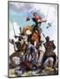 Robin Hood Fighting-John Millar Watt-Mounted Premium Giclee Print