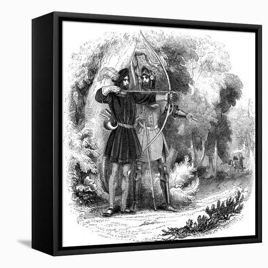 Robin Hood, Legendary English Folk Hero and Outlaw and Champion of the Poor, Early 19th Century-null-Framed Stretched Canvas