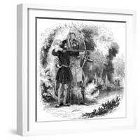 Robin Hood, Legendary English Folk Hero and Outlaw and Champion of the Poor, Early 19th Century-null-Framed Giclee Print