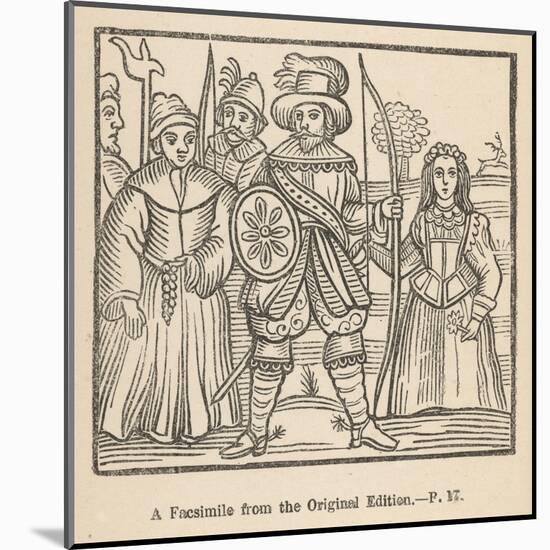 Robin Hood Maid Marian Friar Tuck and Some of Their Fellow- Outlaws-null-Mounted Art Print