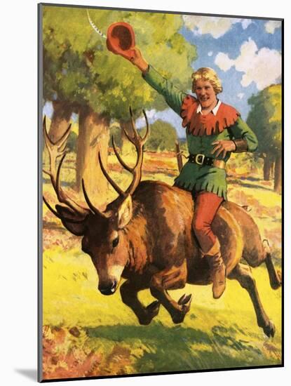 Robin Hood on the Back of a Stag-Derek Charles Eyles-Mounted Giclee Print