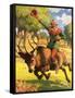 Robin Hood on the Back of a Stag-Derek Charles Eyles-Framed Stretched Canvas