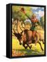 Robin Hood on the Back of a Stag-Derek Charles Eyles-Framed Stretched Canvas