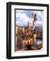 Robin Hood Shooting into Nottingham Castle-John Millar Watt-Framed Premium Giclee Print