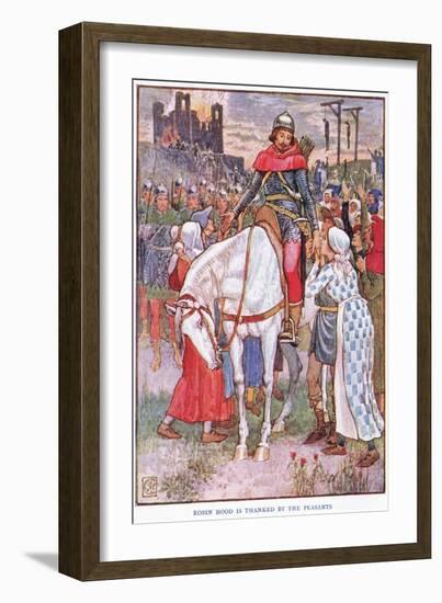 Robin Hood the Friend of the Peasants, C.1920-Walter Crane-Framed Giclee Print