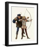 Robin Hood Trains Young Archer-Newell Convers Wyeth-Framed Giclee Print
