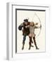 Robin Hood Trains Young Archer-Newell Convers Wyeth-Framed Premium Giclee Print