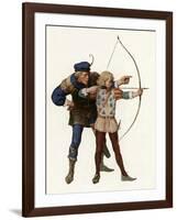 Robin Hood Trains Young Archer-Newell Convers Wyeth-Framed Giclee Print