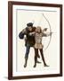 Robin Hood Trains Young Archer-Newell Convers Wyeth-Framed Giclee Print