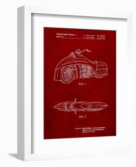 Robin Motorcycle Patent-Cole Borders-Framed Art Print