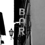 Black and White Neon Lights Spelling BAR in the Street-Robin Nieuwenkamp-Framed Photographic Print