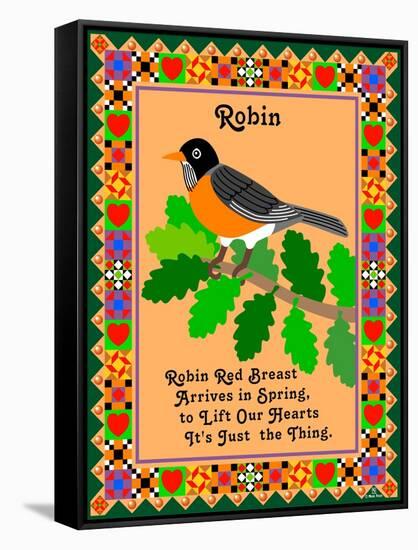 Robin Quilt-Mark Frost-Framed Stretched Canvas