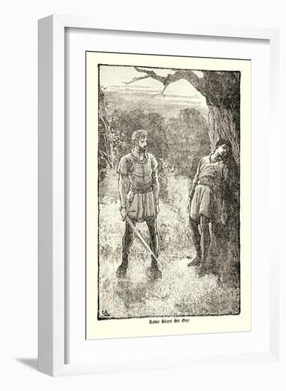 Robin Slays Sir Guy-null-Framed Art Print