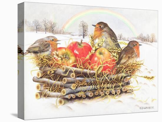 Robins with Apples, 1997-E.B. Watts-Stretched Canvas