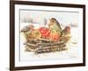 Robins with Apples, 1997-E.B. Watts-Framed Giclee Print