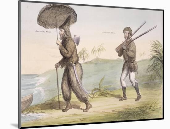 Robinson Crusoe and His Man Friday, Published June 3rd 1840-John Doyle-Mounted Giclee Print