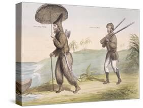 Robinson Crusoe and His Man Friday, Published June 3rd 1840-John Doyle-Stretched Canvas