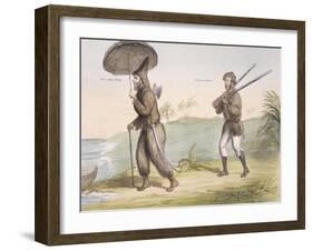 Robinson Crusoe and His Man Friday, Published June 3rd 1840-John Doyle-Framed Giclee Print