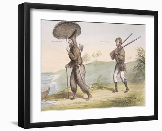 Robinson Crusoe and His Man Friday, Published June 3rd 1840-John Doyle-Framed Giclee Print