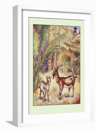 Robinson Crusoe: Having No Victuals to Eat, I Killed a She-Goat-Milo Winter-Framed Art Print