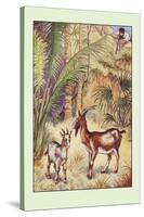 Robinson Crusoe: Having No Victuals to Eat, I Killed a She-Goat-Milo Winter-Stretched Canvas