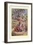 Robinson Crusoe: He Lays His Head Flat on the Ground-Milo Winter-Framed Art Print