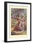 Robinson Crusoe: He Lays His Head Flat on the Ground-Milo Winter-Framed Art Print