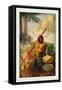 Robinson Crusoe: I Did My Utmost to Keep the Chests in Their Places-Frank Goodwin-Framed Stretched Canvas