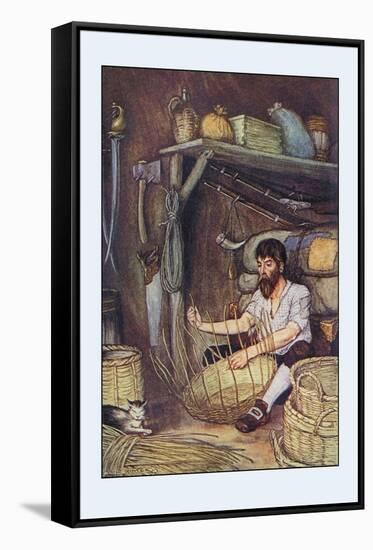 Robinson Crusoe: I Employed Myself-Milo Winter-Framed Stretched Canvas