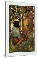 Robinson Crusoe: I Jumped Up and Went Out Through My Little Grove-Frank Goodwin-Stretched Canvas