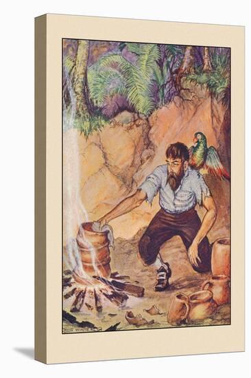 Robinson Crusoe: I Wanted No Sort of Earthenware-Milo Winter-Stretched Canvas