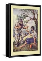 Robinson Crusoe: I Went to Him and Gave Him a Handful of Raisins-Milo Winter-Framed Stretched Canvas