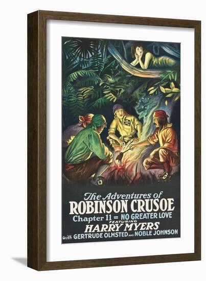 Robinson Crusoe - No Greater Love-null-Framed Art Print