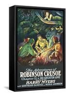 Robinson Crusoe - No Greater Love-null-Framed Stretched Canvas