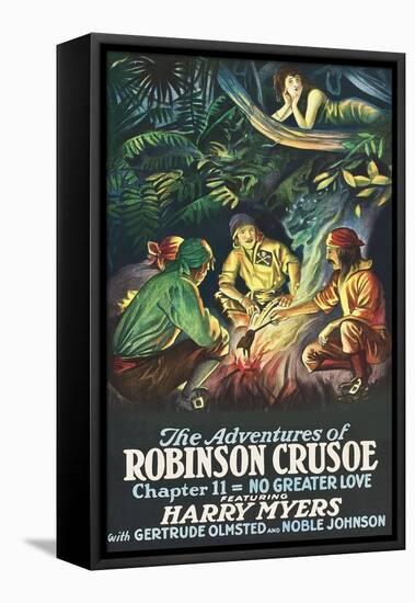 Robinson Crusoe - No Greater Love-null-Framed Stretched Canvas