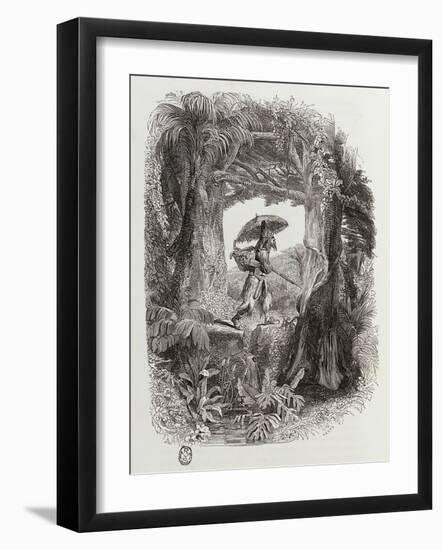 Robinson Crusoe, Novel by Daniel Defoe-null-Framed Giclee Print