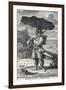 Robinson Crusoe, Novel by Daniel Defoe-null-Framed Giclee Print